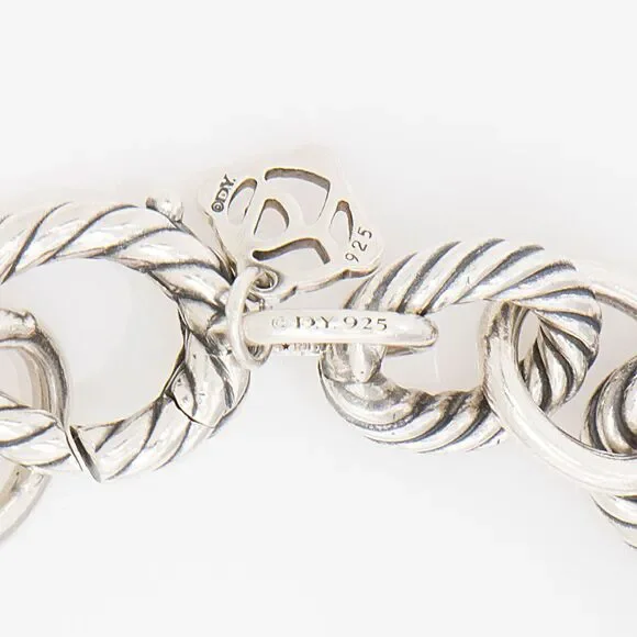David Yurman Sterling Silver Oval Link 10mm Bracelet - Picture 3 of 3